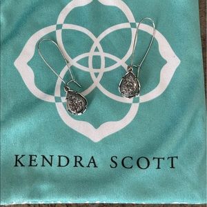 Kendra Scott Dee Platinum Drusy earrings